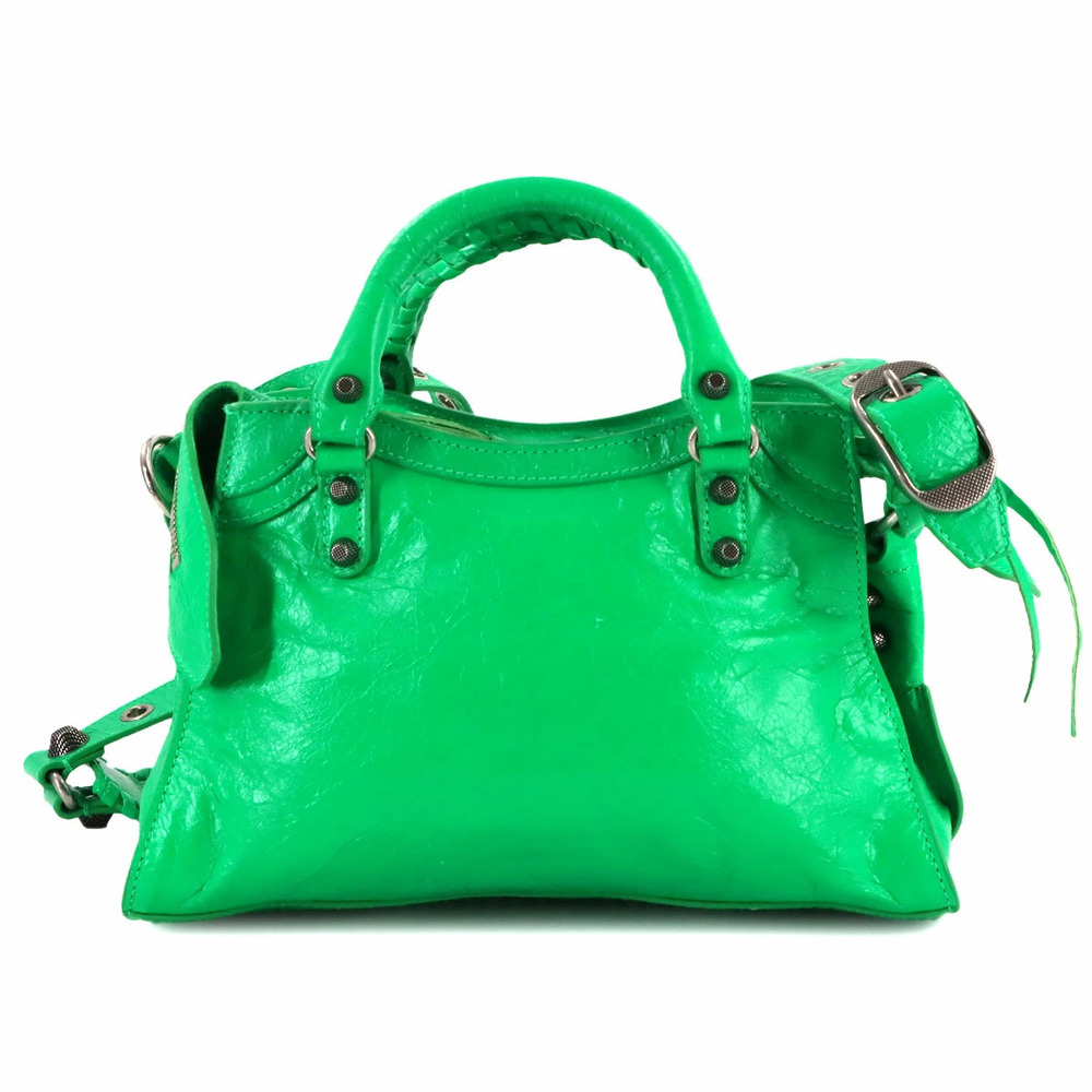 Balenciaga Neo Cagole XS Hand Shoulder Bag Leather Vivid Green - Picture 3 of 8